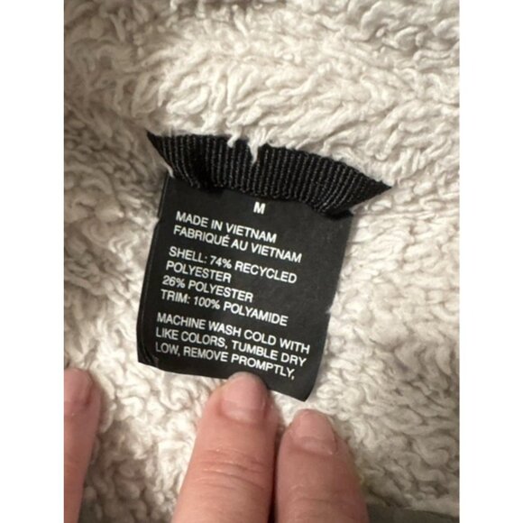 Vuori Cozy Sherpa Popover Women Sherpa Pullover Jacket Cream Green 1/2 Snap - Picture 12 of 12